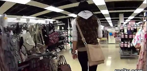  Exquisite czech teen gets tempted in the shopping centre and drilled in pov